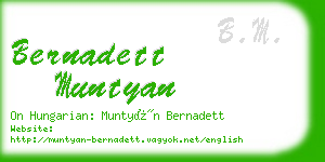 bernadett muntyan business card